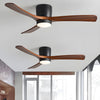 Scandinavische Houten Plafondventilator Licht 42" / 48"