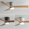 Scandinavische Houten Plafondventilator Licht 42" / 48"