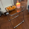 Hedendaagse Acryl Vouw Koffietafel met Metalen Basis