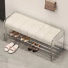 Hedendaagse Beklede Schoenenbank met Acrylaatrek en Metalen Basis